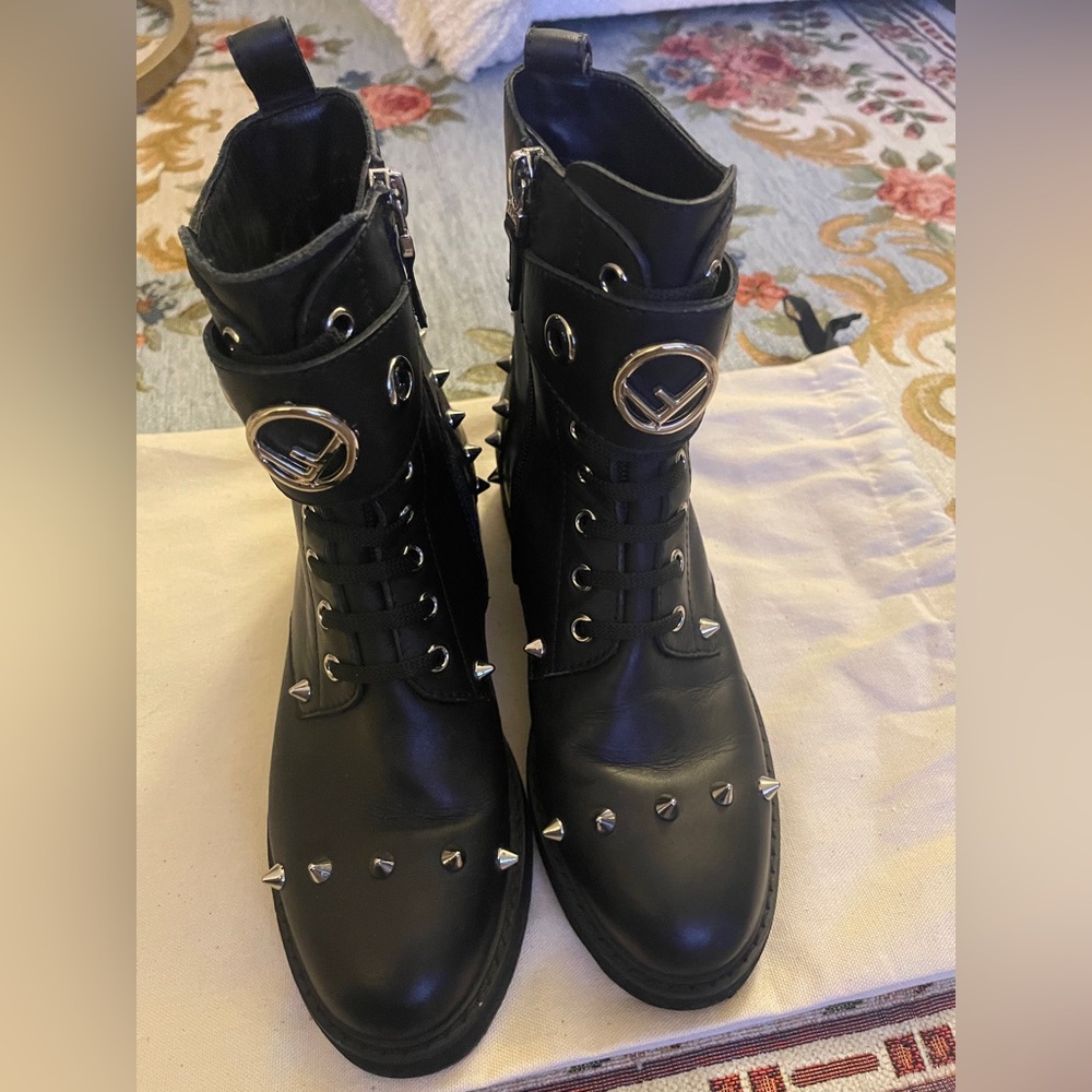 Fendi Black Studded Women's Boots Size 6